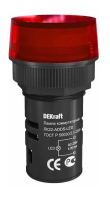 Индикатор ADDS ЛК-22 мм красный LED 220В (12) DEKraft
