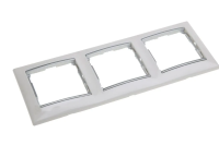 РВ-3-КБ Рамка 3местн. верт. КВАРТА (белый) IEK