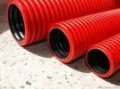 Гофрирофанная двустенная ПВХ с протяжкой