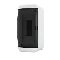 UNK 40-02-2 Бокс настенного монтажа 2мод. белый с прозрачной черной дверью IP41