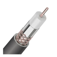 Кабель RG-6U+CU (75 Ом) черный (01-2222) REXANT (бухта 100м)