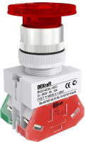 Кнопка AEAL ВК-22 мм красный 1НО+1НЗ LED 220В (10) DEKraft NEW