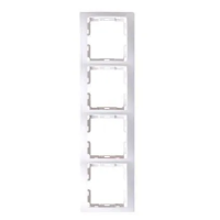 РВ-4-КБ Рамка 4местн. верт. КВАРТА (белый) IEK