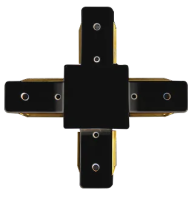 СОЕДИНИТЕЛЬ ДЛЯ ШИНОПРОВОДА CONNECT-X (черный) крестовый MEGALIGHT (2)
