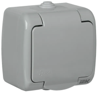 Розетка 1-ая з/к о/у 16А IP54 AQUATIC РСш12-2-А IEK