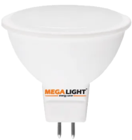 LED ЛАМПА MR16 Spot 7W 630Lm 230V 6500K GU5.3 MEGALIGHT (10/100)
