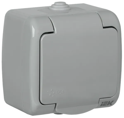 Розетка 1-ая з/к о/у 16А IP54 AQUATIC РСш12-2-А IEK