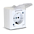 Розетка з/к о/у с прозрачной крышкой IP54 TERRA NEW (10/200)