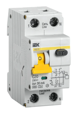 Автомат УЗО АВДТ 32 20А IEK (6/60)