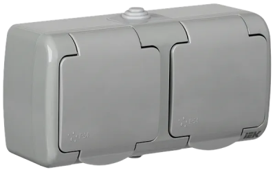 Розетка 2-ая з/к о/у 16А IP54 AQUATIC РСш22-2-А IEK