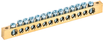 Шина N нулевая 8х12мм 14/2 (крепеж по краям) UNIT (20/250)