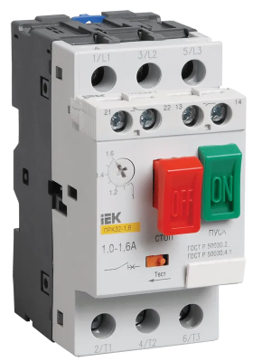 Пускатель ПРК32-6,3 In=6,3A Ir=4-6,3A Ue 660В IEK (1/50)