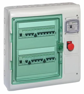 13991 Пылевлагозащищенный корпус щита Kaedra IP65 24 модуля+3 отверстия, с интерфейсом
