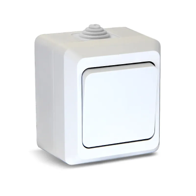 Выключатель 1кл о/у белый IP54 TERRA NEW (10/200)