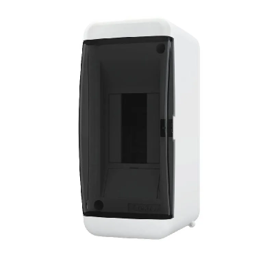UNK 40-02-2 Бокс настенного монтажа 2мод. белый с прозрачной черной дверью IP41
