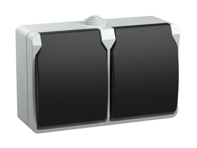 I33 Роз 2-я з/к о/у серый IP54 ФОРС IEK РСб22-3-ФСр (5/60)