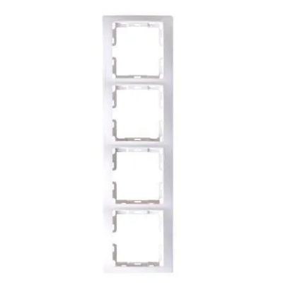 РВ-4-КБ Рамка 4местн. верт. КВАРТА (белый) IEK