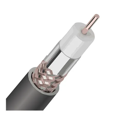 Кабель RG-6U (75 Ом) черный OUTDOOR (01-2202) REXANT (бухта 100м)