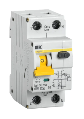 Автомат УЗО АВДТ 32 40А IEK (6/60)