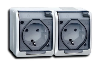 I29 роз 2-я з/к о/у дымчатый IP54 ГЕРМЕС IEK РСб22-3-ГПБд (5/50)