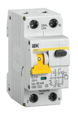 Автомат УЗО АВДТ 32 10А IEK (6/60)